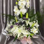 Çift Dal Beyaz Orkide